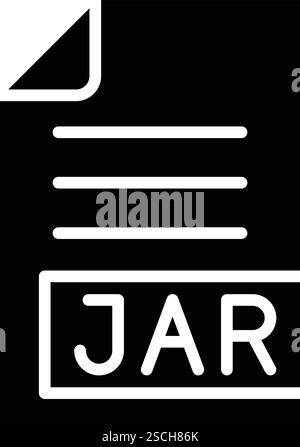 Illustration zum Design des JAR-Vektorsymbols Stock Vektor