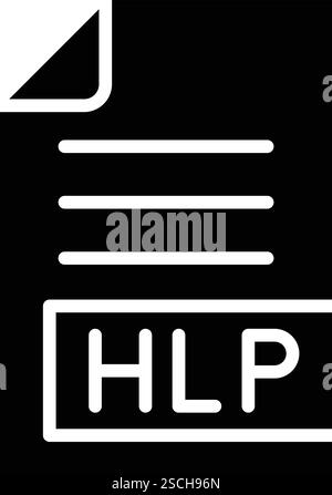 HLP-Vektorsymbol Konstruktionsabbildung Stock Vektor