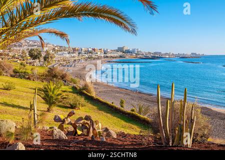 Playa de Fanabe Strand an Costa Adeje. Teneriffa, Kanarische Inseln, Spanien Stockfoto