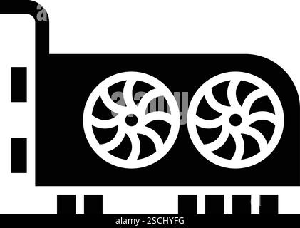 Grafikkarten-Vektor-Symbol-Design-Illustration Stock Vektor