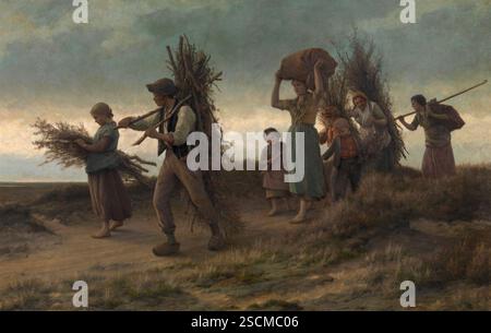 Eine Familie der Holzfäller von Kempen, 1888. Stockfoto