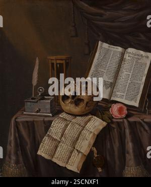 Vanitas Stillleben, c1660-1700. Stockfoto