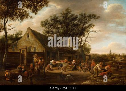 Bauern tanzen in einem Gasthaus, um 1650-1679. Stockfoto