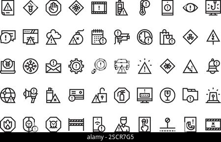 Hochwertige Sammlung von Vektorsymbolen mit editierbarer Kontur. Ideal für professionelle und kreative Projekte Stock Vektor