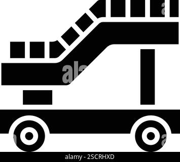 Flugzeug Treppe Vektor Symbol Design Illustration Stock Vektor