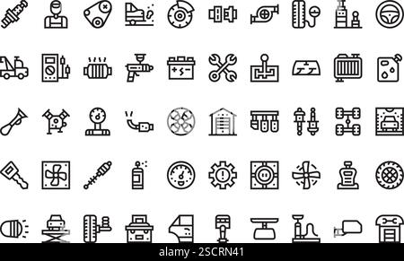 Hochwertige Sammlung von Vektorsymbolen mit editierbarer Kontur. Ideal für professionelle und kreative Projekte Stock Vektor