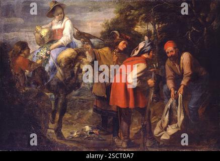 Falkner, 1. Hälfte des 17. Jahrhunderts. Stockfoto