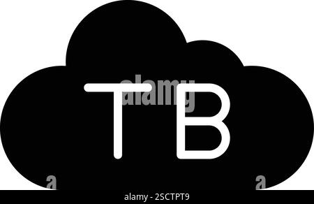 TB Cloud Vector Symbol Design Illustration Stock Vektor