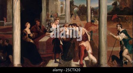 Das Bankett der Tauchgänge. Kopie nach B. Veneziano, 1875. Stockfoto