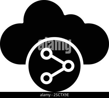 Freigeben von Inhalten Vektor-Symbol Design-Illustration Stock Vektor