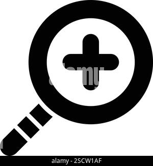 Zoom in Vektorsymbol Design Illustration Stock Vektor