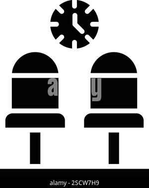 Wartezimmer Vektor-Symbol Design Illustration Stock Vektor