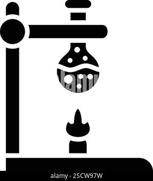 Bunsenbrenner Vektor Icon Design Illustration Stock Vektor