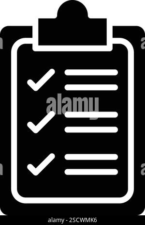Checkliste Vektorsymbol Konstruktionsabbildung Stock Vektor