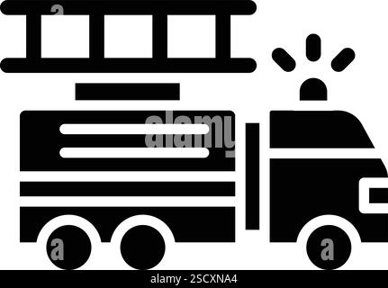 Feuerwehrauto Vektor-Symbol Design-Illustration Stock Vektor