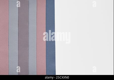 Filzproben in Pastellfarben. Stockfoto
