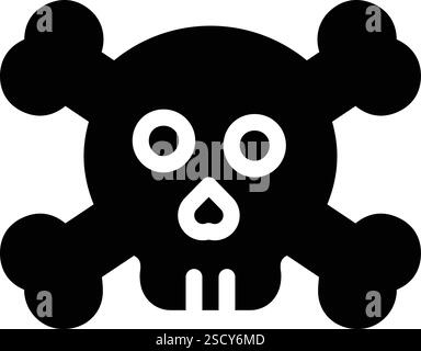 Skull Vector Symbol Design Illustration Stock Vektor