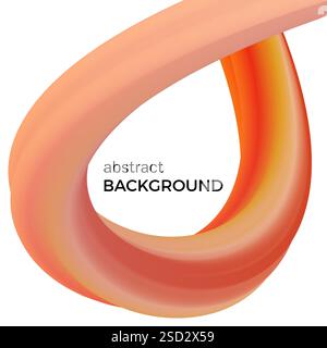 Farbabstrakte Komposition der rosa Aquarellwellen. Abstrakter farbenfroher Vektorhintergrund mit geknickter dynamischer Form. Stock Vektor