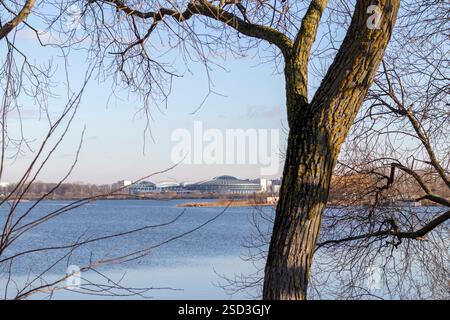 Aufnahme der Mehrzweck-Sporthalle, Stadion Stockfoto