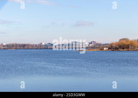 Aufnahme der Mehrzweck-Sporthalle, Stadion Stockfoto