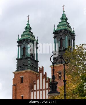 Ein Nahaufnahme der Kathedrale von Posen. Stockfoto