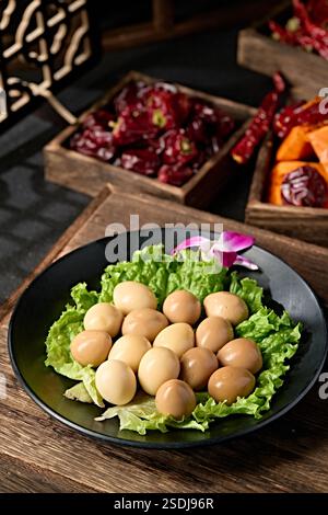 Snack Solewachteleier Stockfoto