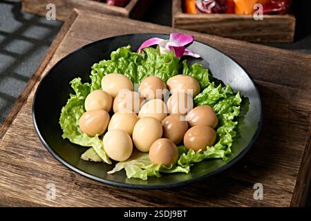 Snack Solewachteleier Stockfoto