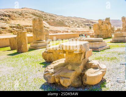 Persepolis, eine antike Hauptstadt der Könige der Achämenischen Dynastie des Iran (Persien), wurde 1979 zum UNESCO-Weltkulturerbe erklärt. Stockfoto