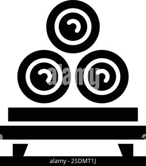 Hay Bale Vector Symbol Design Illustration Stock Vektor