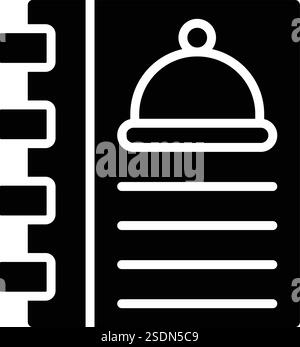 Kochbuch-Vektor-Symbol-Design-Illustration Stock Vektor