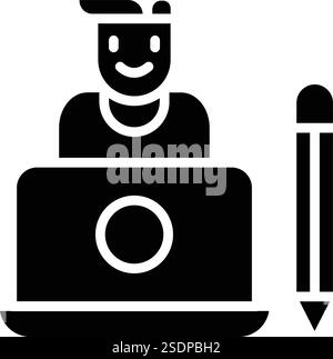 Grafikdesigner Vektorsymbol Illustration entwerfen Stock Vektor