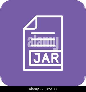 Illustration zum Design des JAR-Vektorsymbols Stock Vektor
