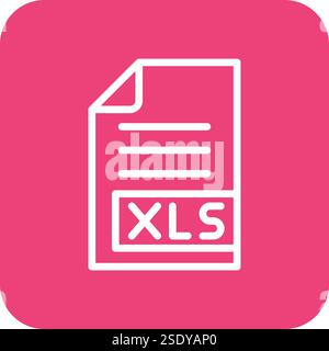 XLS Vector Symbol Design Illustration Stock Vektor