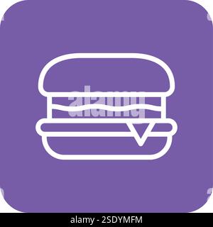 Hamburger Vector Icon Design Illustration Stock Vektor