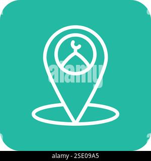Lage der Moschee Vektorsymbol Konstruktionsabbildung Stock Vektor