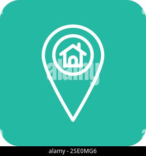 Heimatort Vektor-Symbol Design-Illustration Stock Vektor