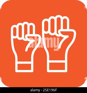 Protest Vektor Symbol Design Illustration Stock Vektor