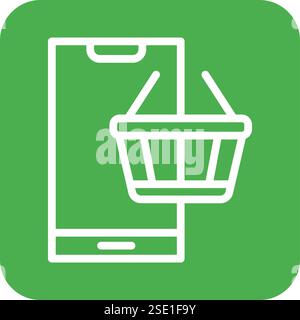 Online Supermarkt Vektor Symbol Design Illustration Stock Vektor