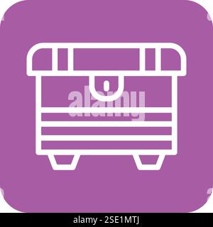 Schatzkiste Vektor-Symbol Design-Illustration Stock Vektor