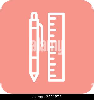 Schreibwaren Vektor Symbol Design Illustration Stock Vektor