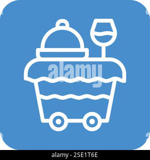 Lebensmittelwagen Vektor-Symbol-Design-Illustration Stock Vektor