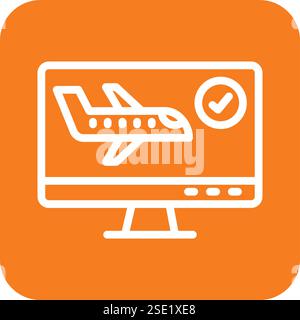 Illustration des Vektorsymbols einchecken Stock Vektor