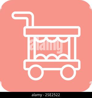 Lebensmittelwagen Vektor-Symbol-Design-Illustration Stock Vektor