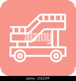 Flugzeug Treppe Vektor Symbol Design Illustration Stock Vektor
