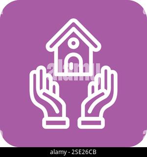 Hausversicherung Vektor-Symbol Design Illustration Stock Vektor