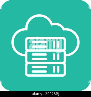 Datenbankvektorsymbol Konstruktionsdarstellung Stock Vektor