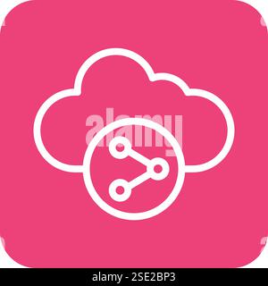 Freigeben von Inhalten Vektor-Symbol Design-Illustration Stock Vektor