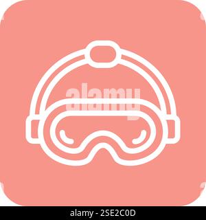 Schutzbrille Vector Icon Design Illustration Stock Vektor