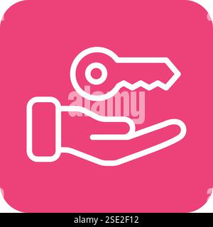 Key Vector Icon Design Illustration Stock Vektor