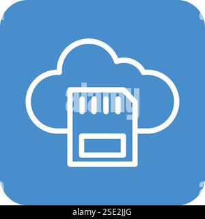 SD-Karte Vektorsymbol Design-Illustration Stock Vektor